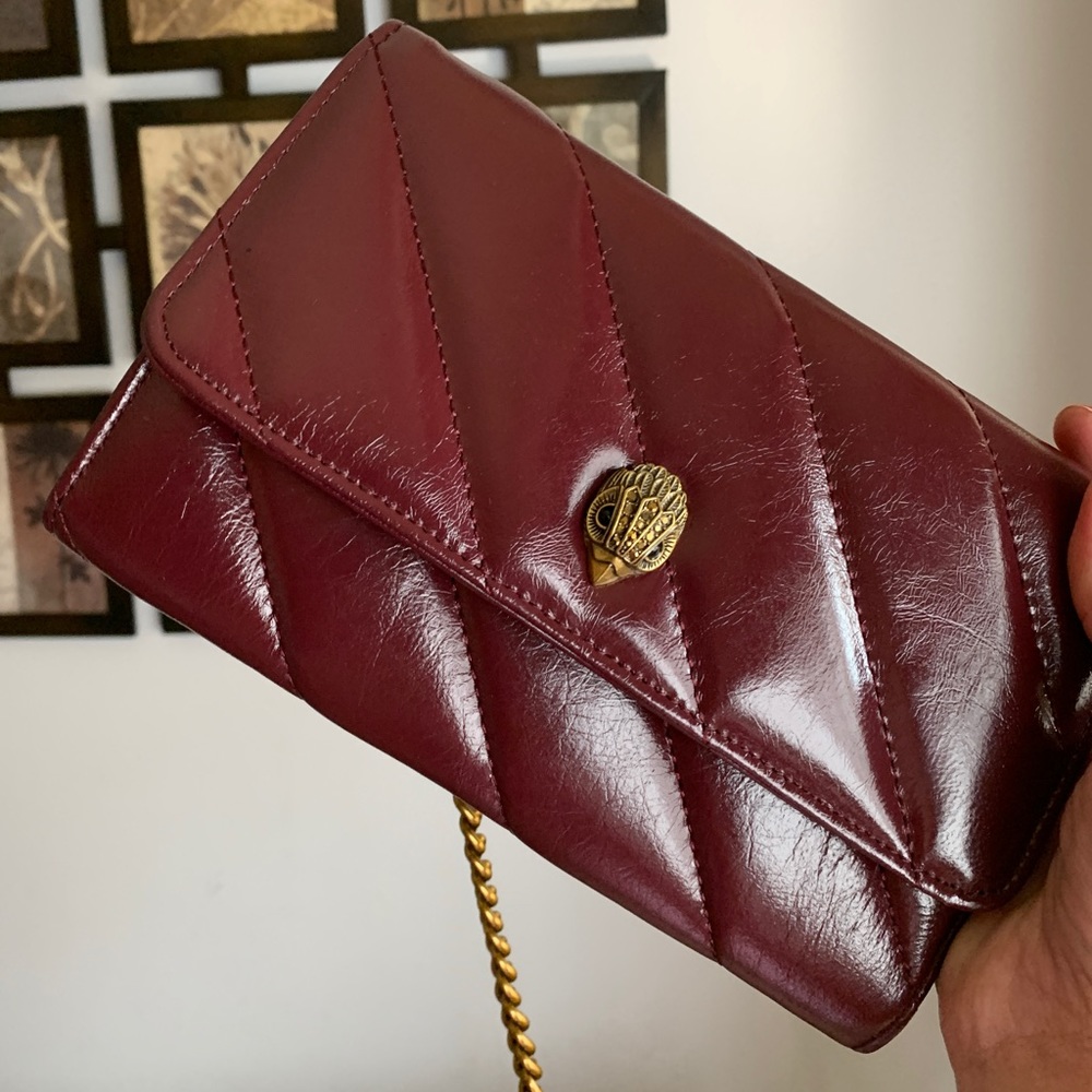 Authentic KURT GEIGER LONDON Quilted leather flap chain Crosby/Clutch - Picture 12 of 12